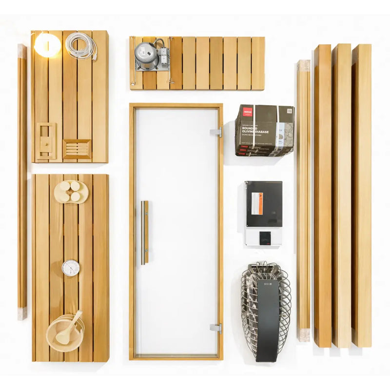 Custom Indoor Sauna Room - 5' x 8' x 8' - Finnish Sauna Builders
