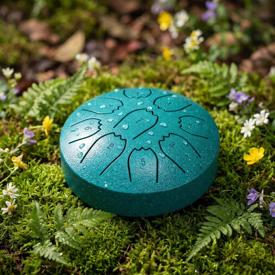 Vanta Rain Drum in a serene setting